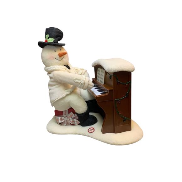 2005 Hallmark PIANO Playing Singing Snowman Plush JINGLE PALS Tested and Works - Picture 2 of 9